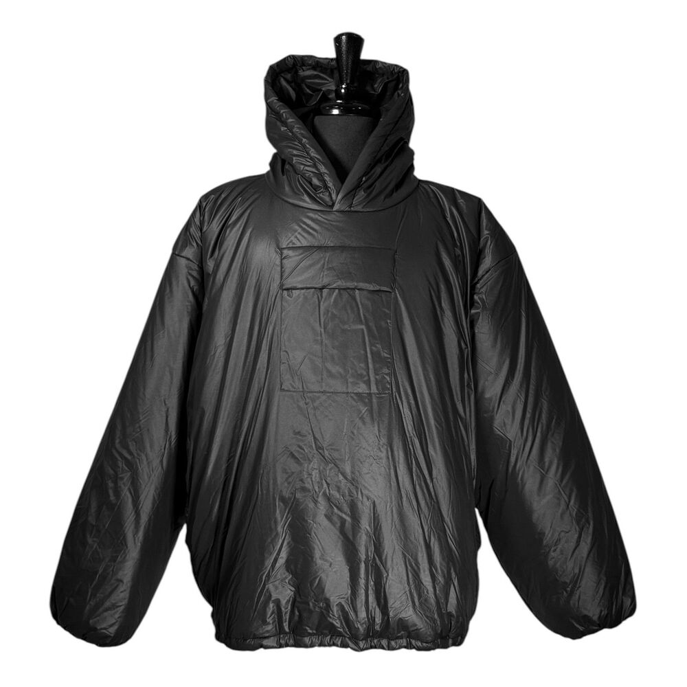 Yeezy Gap Balenciaga Padded Anorak Black Small Oversized Hooded Pullover NWT